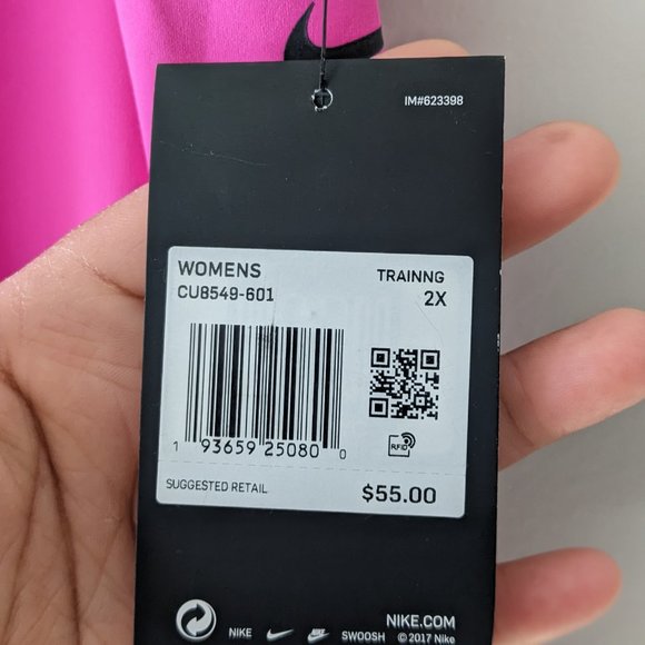 Women's Plus Size Nike Hot Pink Icon Clash Athletic Tights - Picture 7 of 11